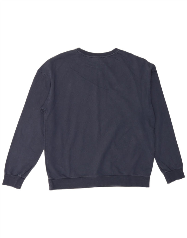 Hugo Boss Herren-Sweatshirt mit Grafik, mittlere marineblaue Baumwolle