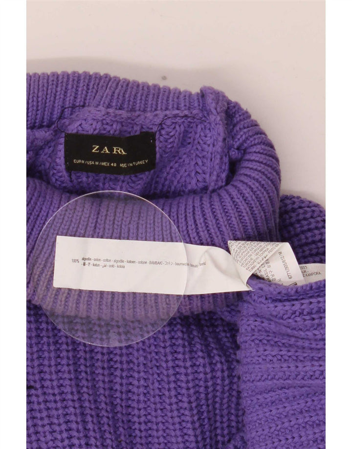 Rollkragenpullover für Herren von Zara, mittelviolette Baumwolle