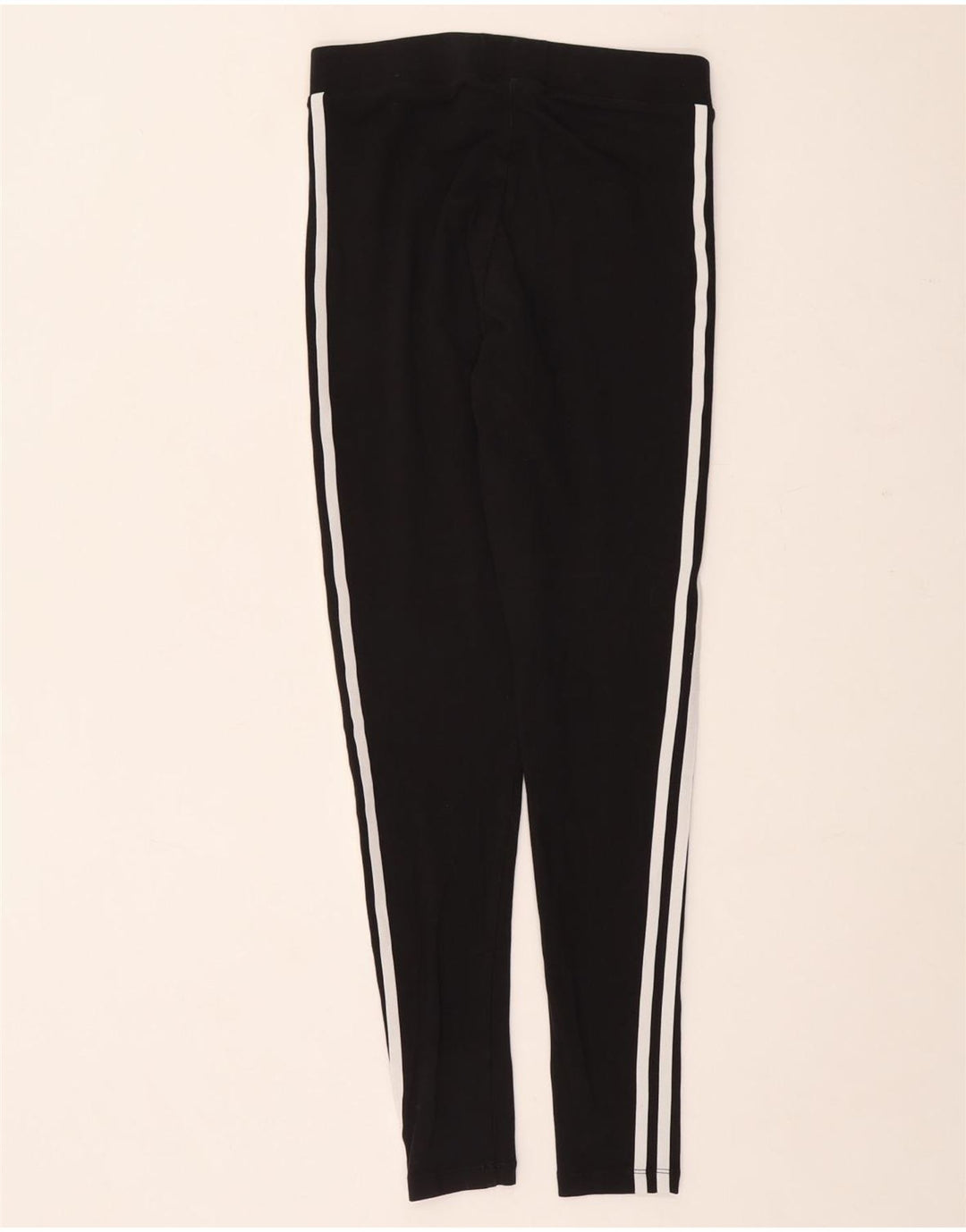 Adidas Damen Leggings UK 10 Small Schwarz Baumwolle