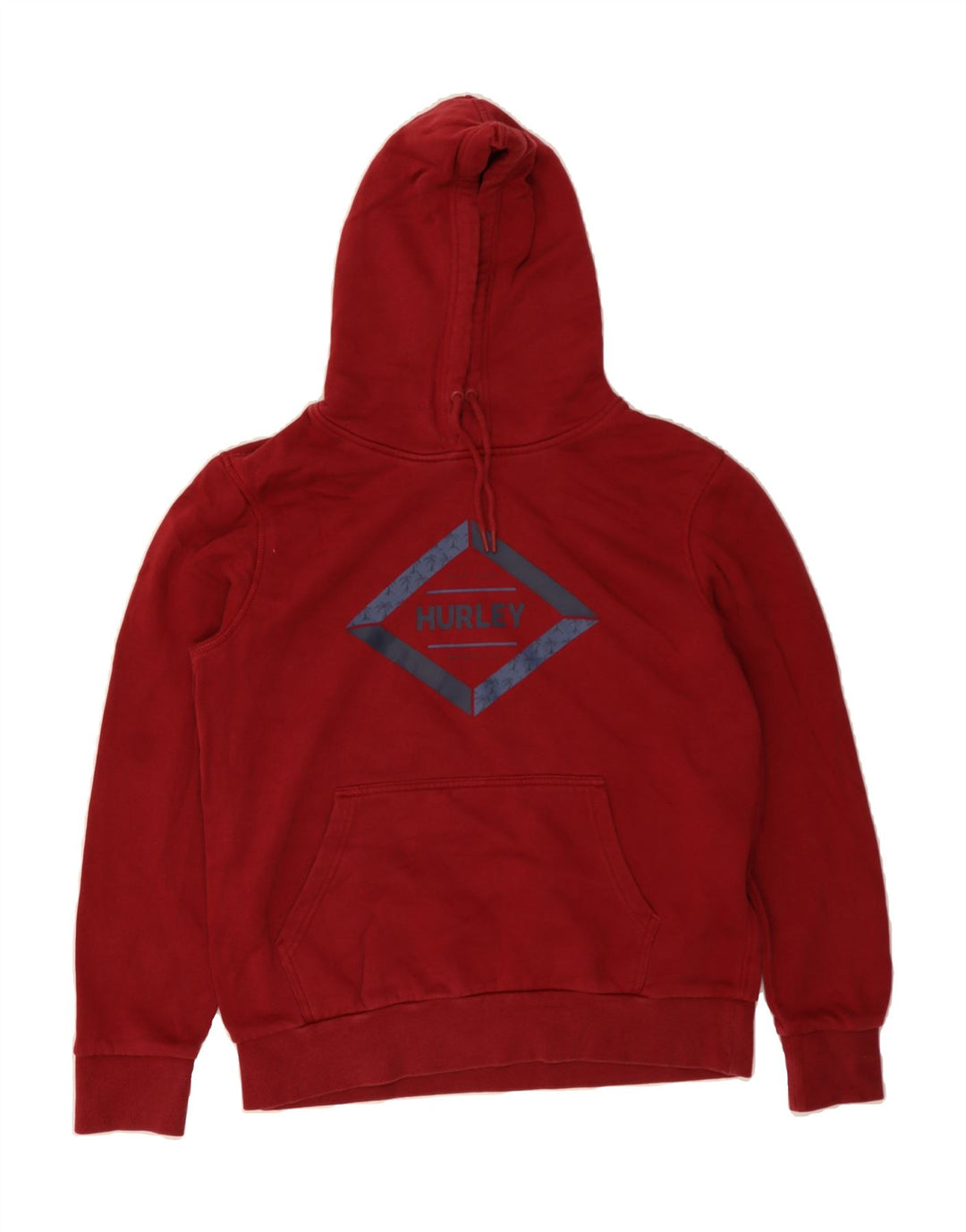 HURLEY Mens Graphic Hoodie Jumper Medium Red Cotton Vintage Hurley and Second-Hand Hurley from Messina Hembry 