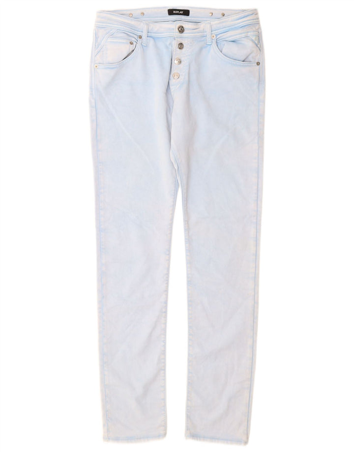 Replay Damen Slim Jeans W29 L32 Blaue Baumwolle