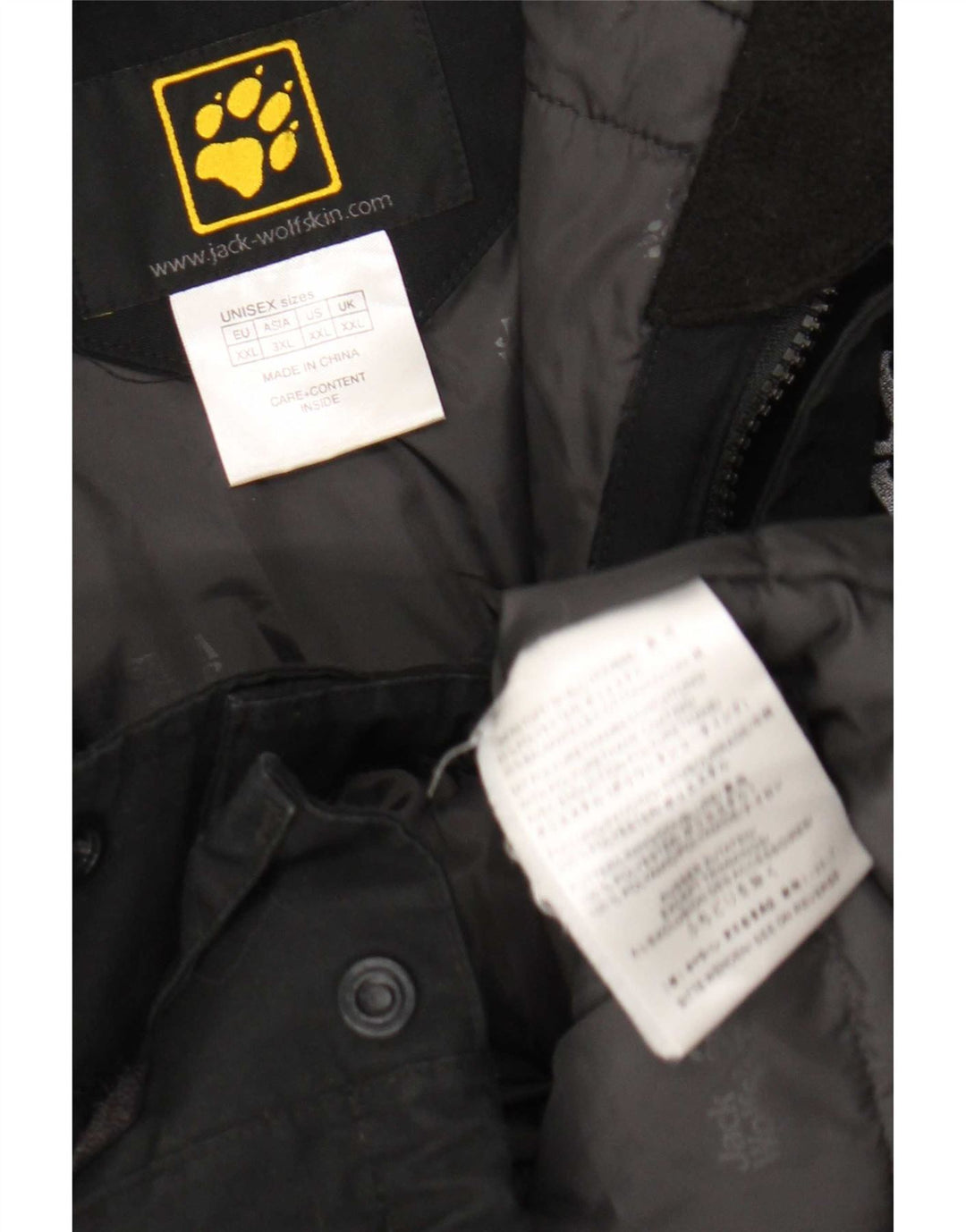 Jack Wolfskin Herren-Parka mit Kapuze, UK 44, 2XL, Schwarz, Polyester
