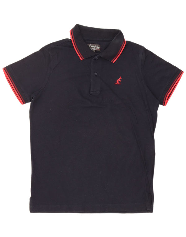 AUSTRALIAN L'ALPINA Mens Polo Shirt IT 50 Medium Navy Blue Cotton