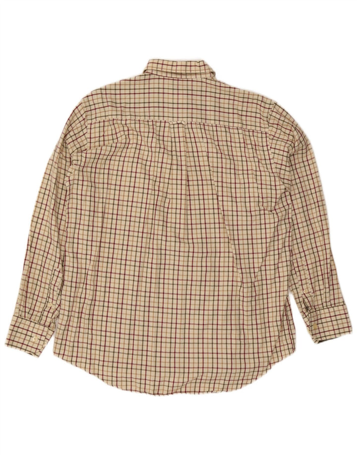 Barbour Herren-Flanellhemd, mittelbeige, karierte Baumwolle