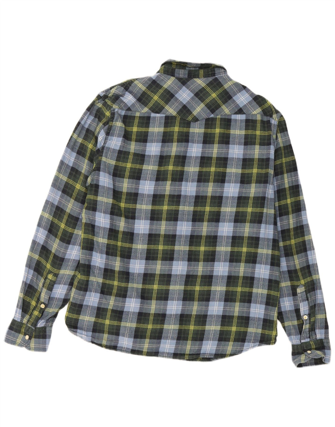 Lee Herren-Flanellhemd mit schmaler Passform, XL, blau kariert, Baumwolle