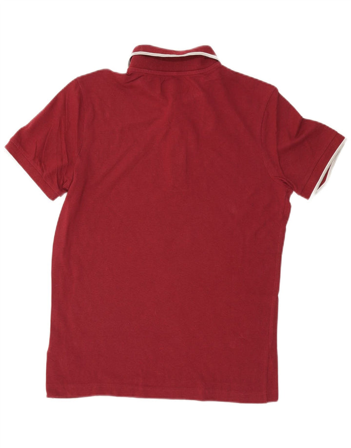KAPPA Mens Polo Shirt Small Burgundy Cotton
