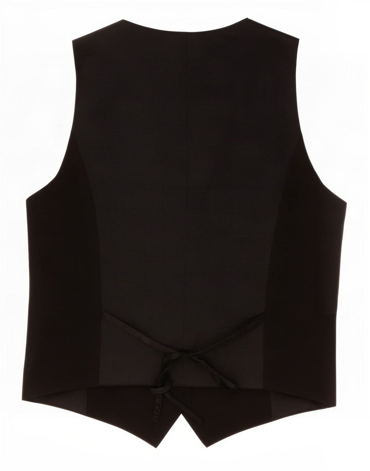 Zara Damen Weste UK 12 Medium Schwarz Polyester