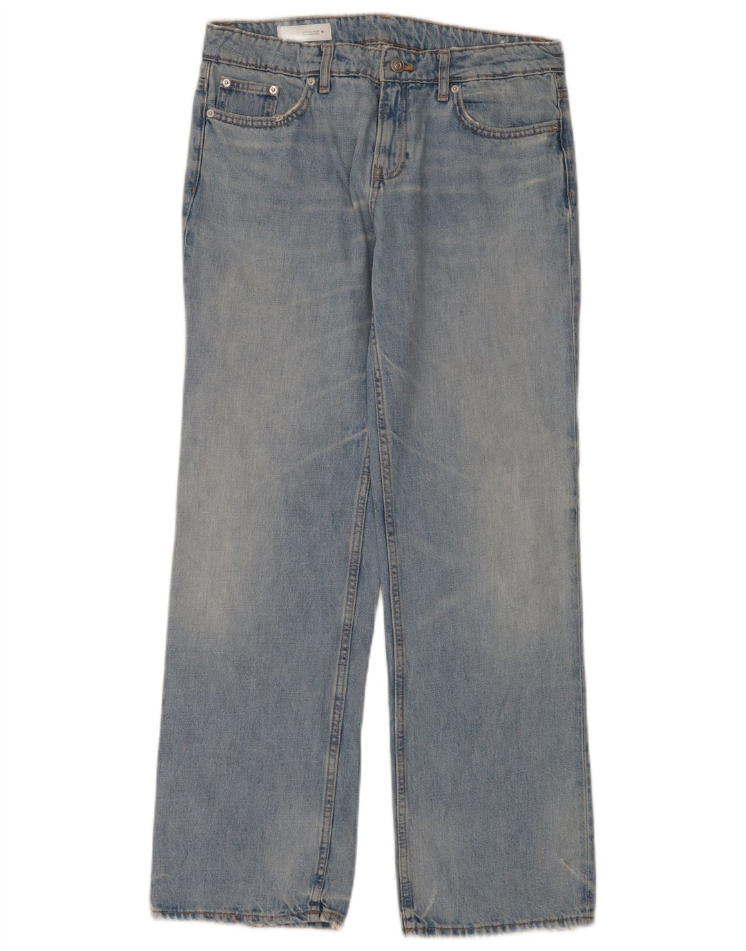 Zara Damen Straight Jeans EU 40 Medium W34 L34 Blaue Baumwolle