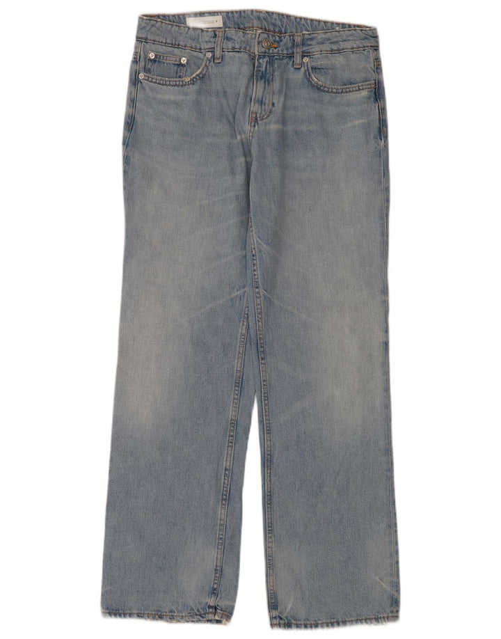 Zara Damen Straight Jeans EU 40 Medium W34 L34 Blaue Baumwolle