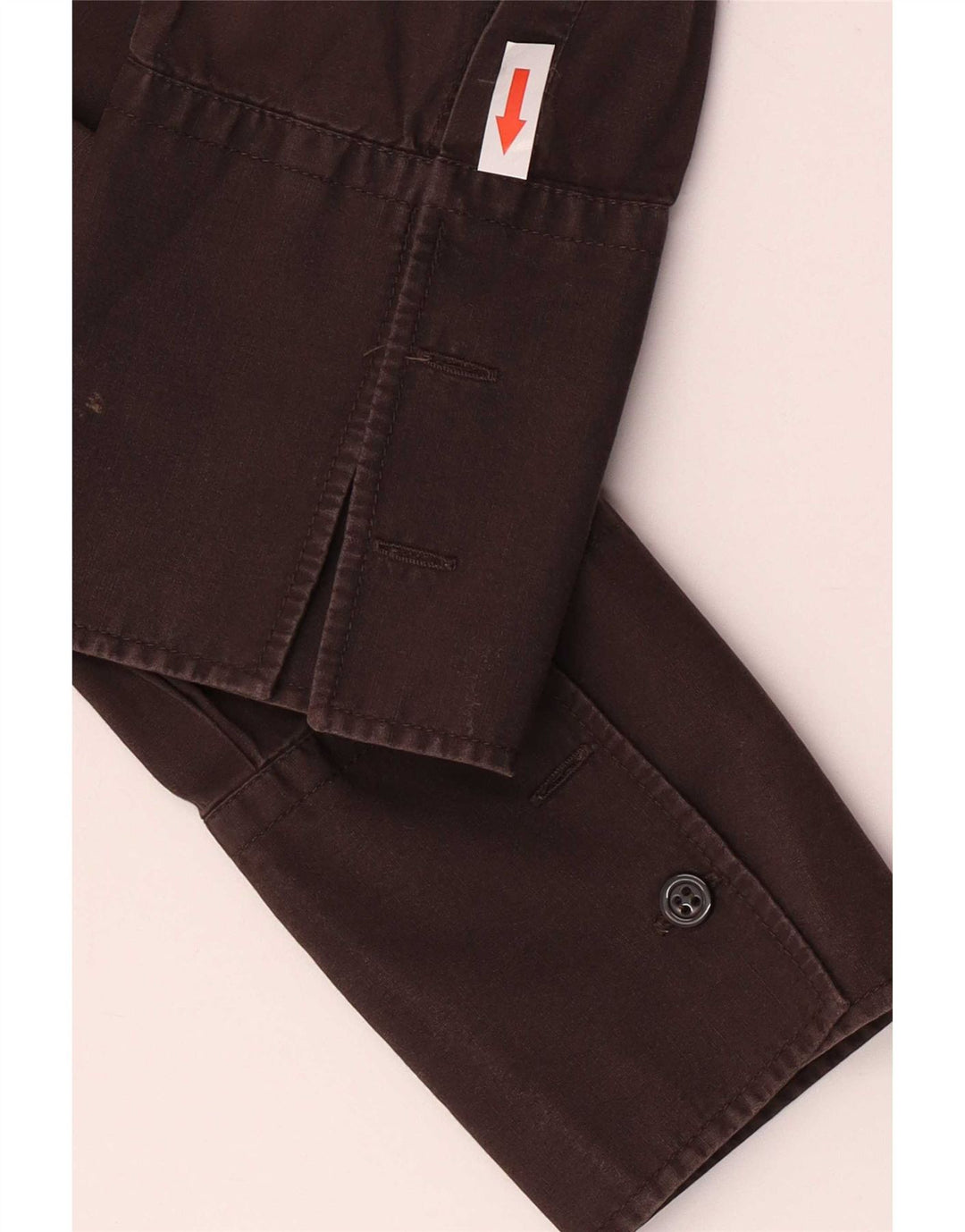 Benetton Formales Damenhemd UK 12 aus mittelbrauner Baumwolle