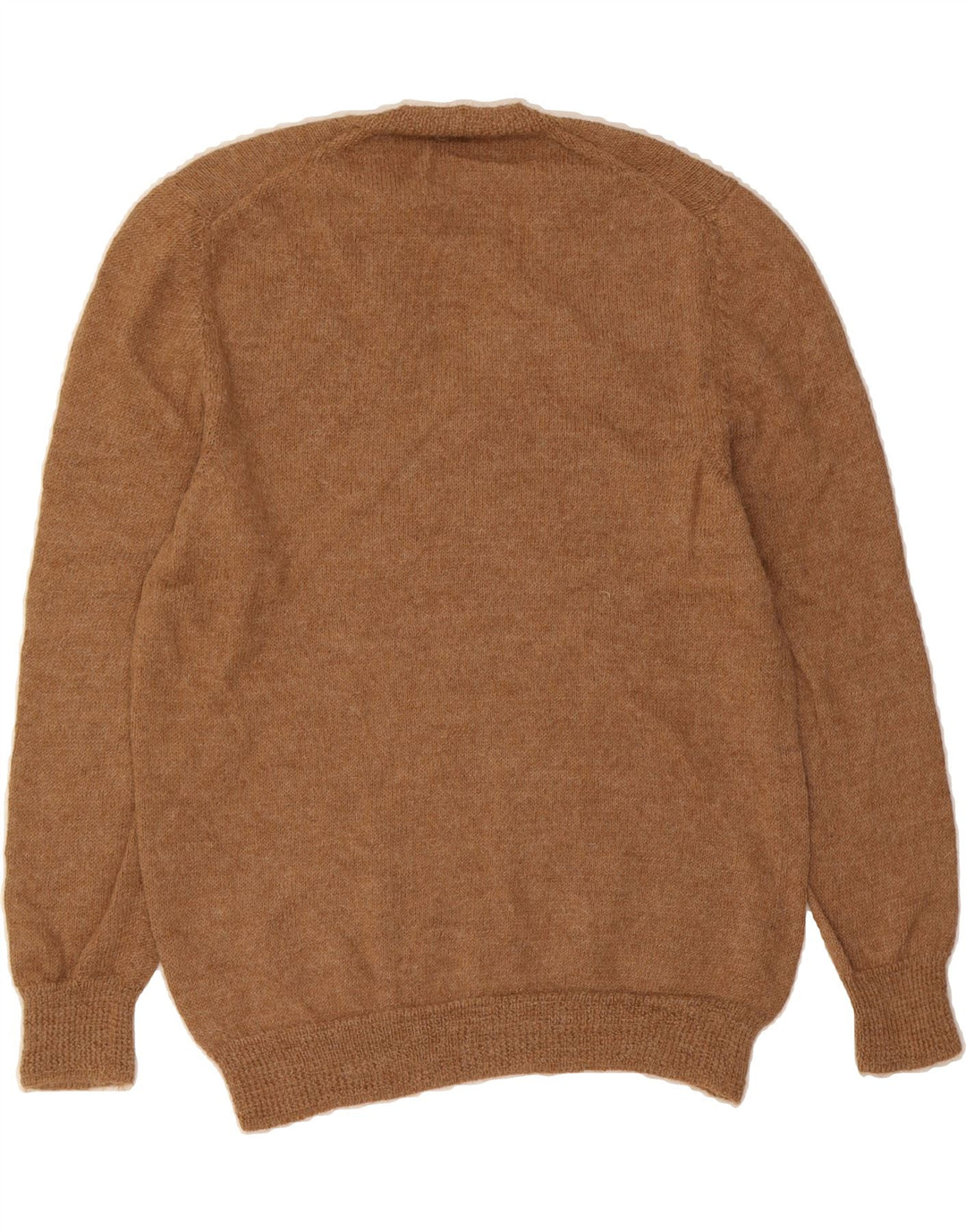 VINTAGE Womens V-Neck Jumper Sweater UK 14 Medium Brown Vintage Vintage and Second-Hand Vintage from Messina Hembry 