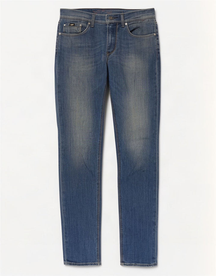 Gas Herren Slim Jeans W32 L34 Blaue Baumwolle