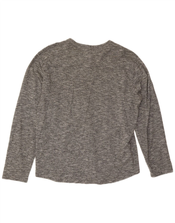 Volcom Herren-Oberteil, langärmelig, XL, grau gefleckte Baumwolle