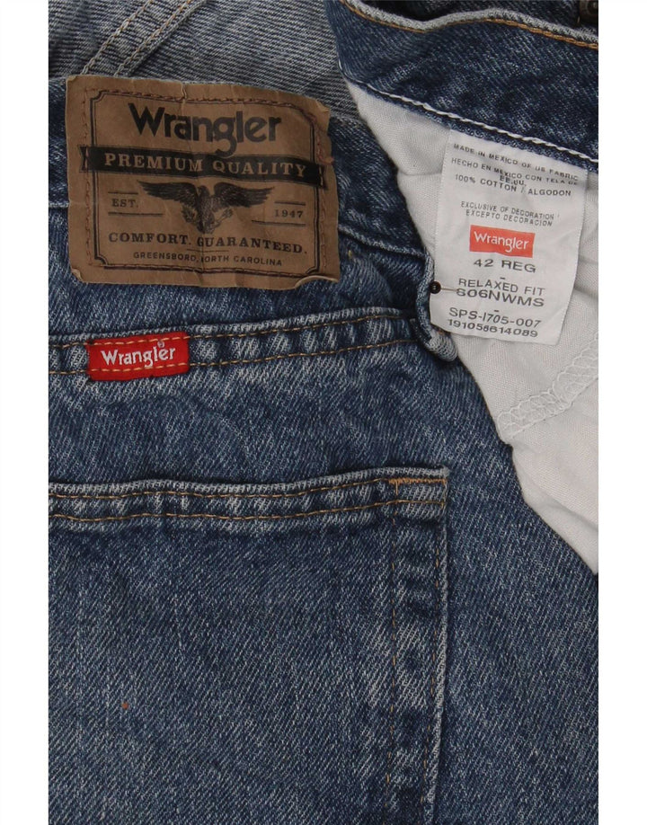 Wrangler Herren Denim Shorts W42 2XL Blau Baumwolle