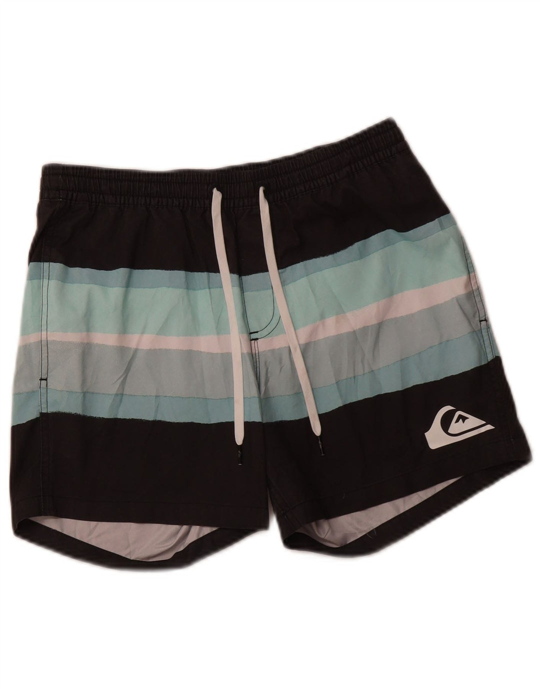 QUIKSILVER Herren-Badeshorts, klein, graues Colourblock-Polyester