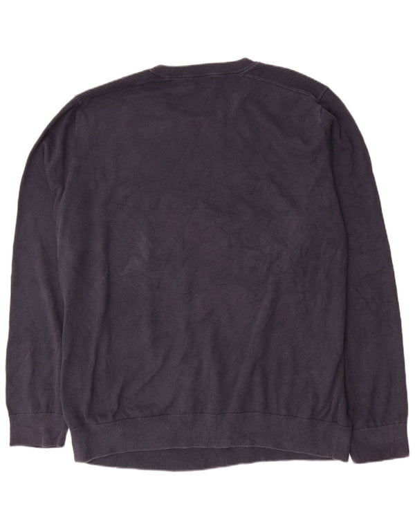 Nautica Herren-Pullover mit Rundhalsausschnitt, XL, marineblaue Baumwolle