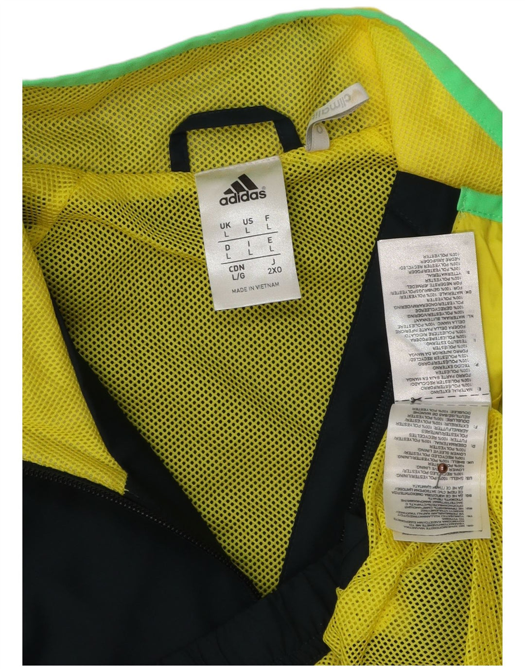 ADIDAS Herren Climalite-Trainingsanzug-Top-Jacke, groß, Marineblau, Farbblock