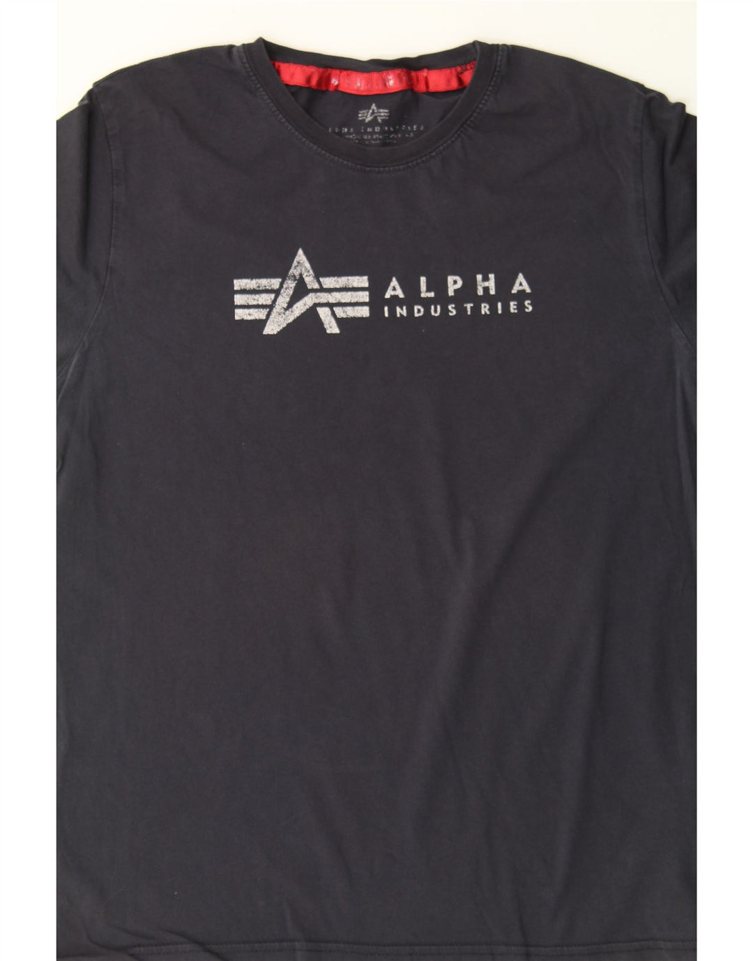 ALPHA INDUSTRIES Mens Graphic T-Shirt Top Small Black Cotton Vintage Alpha Industries and Second-Hand Alpha Industries from Messina Hembry 