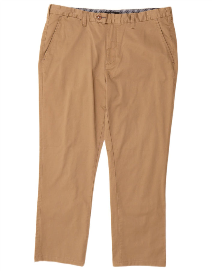 TED BAKER Herren-Anzughose, gerade, B34, L27, braun, Baumwolle