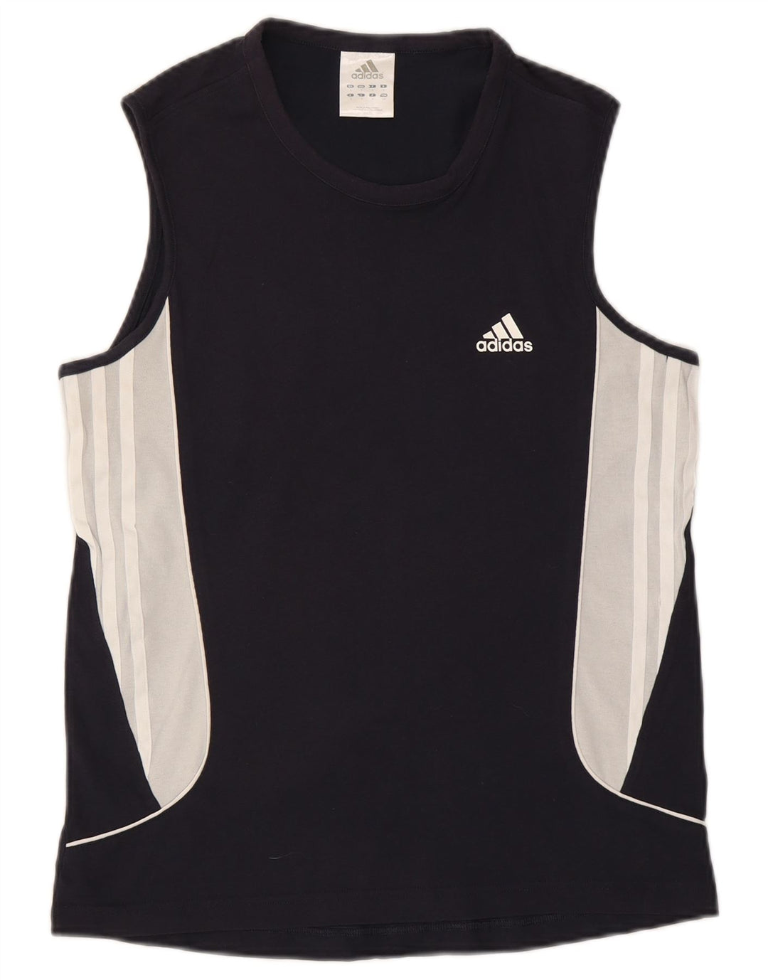 Adidas Herren-Weste, Oberteil, klein, marineblau, Colourblock-Baumwolle