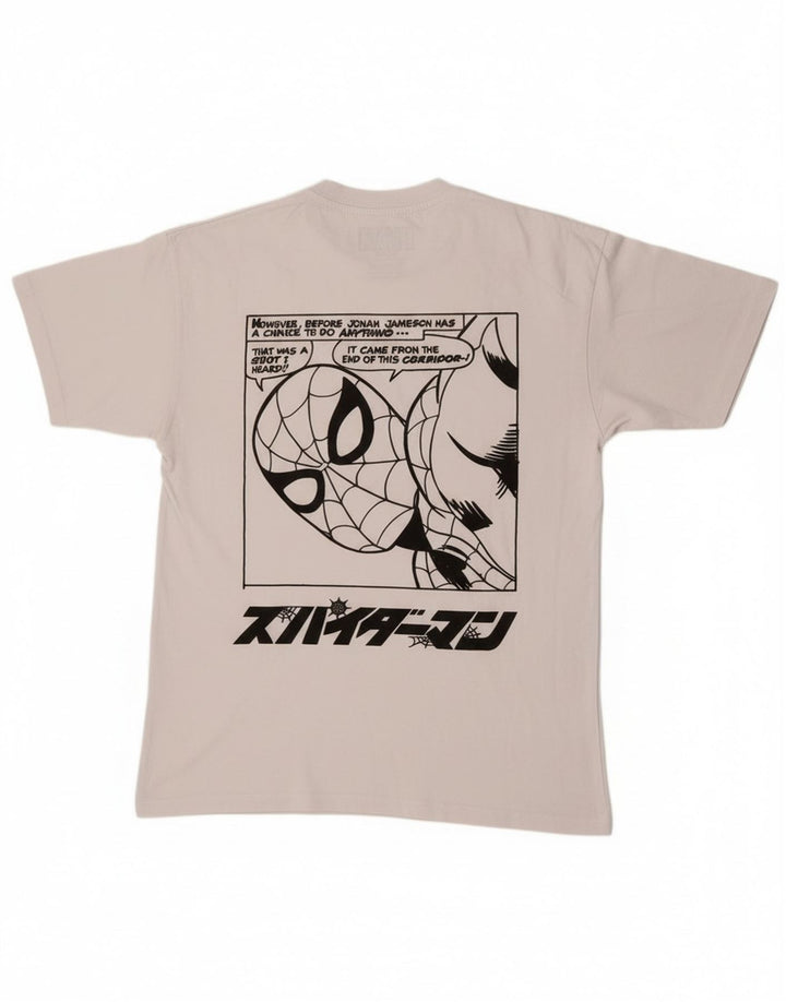 Pull & Bear Herren Marvel Graphic T-Shirt Top Mittelweiß