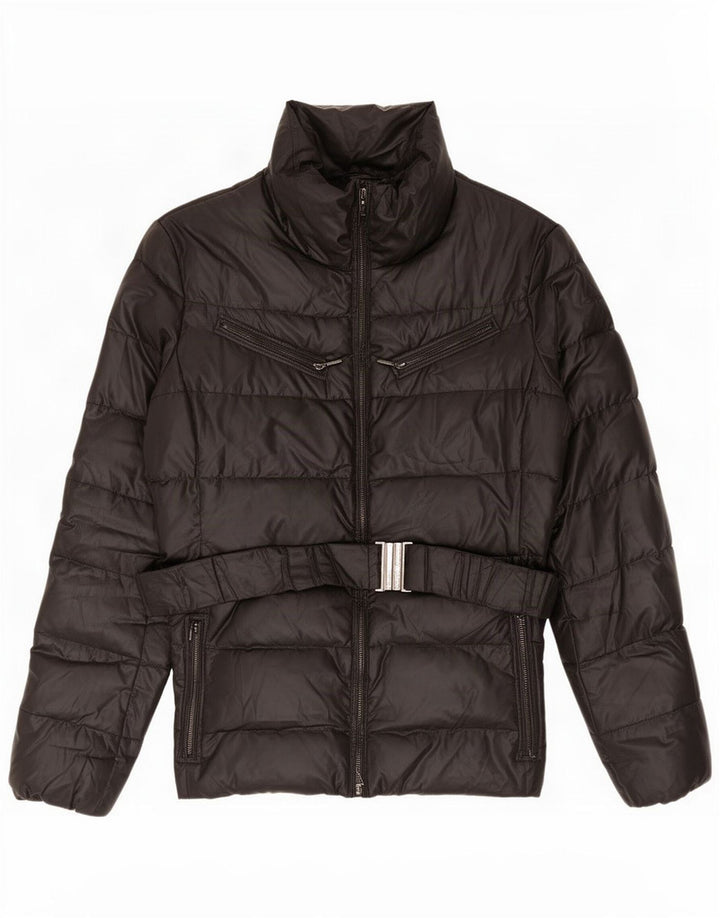 Geox Damen Respira Wattierte Jacke UK 14 Large Schwarz Polyester