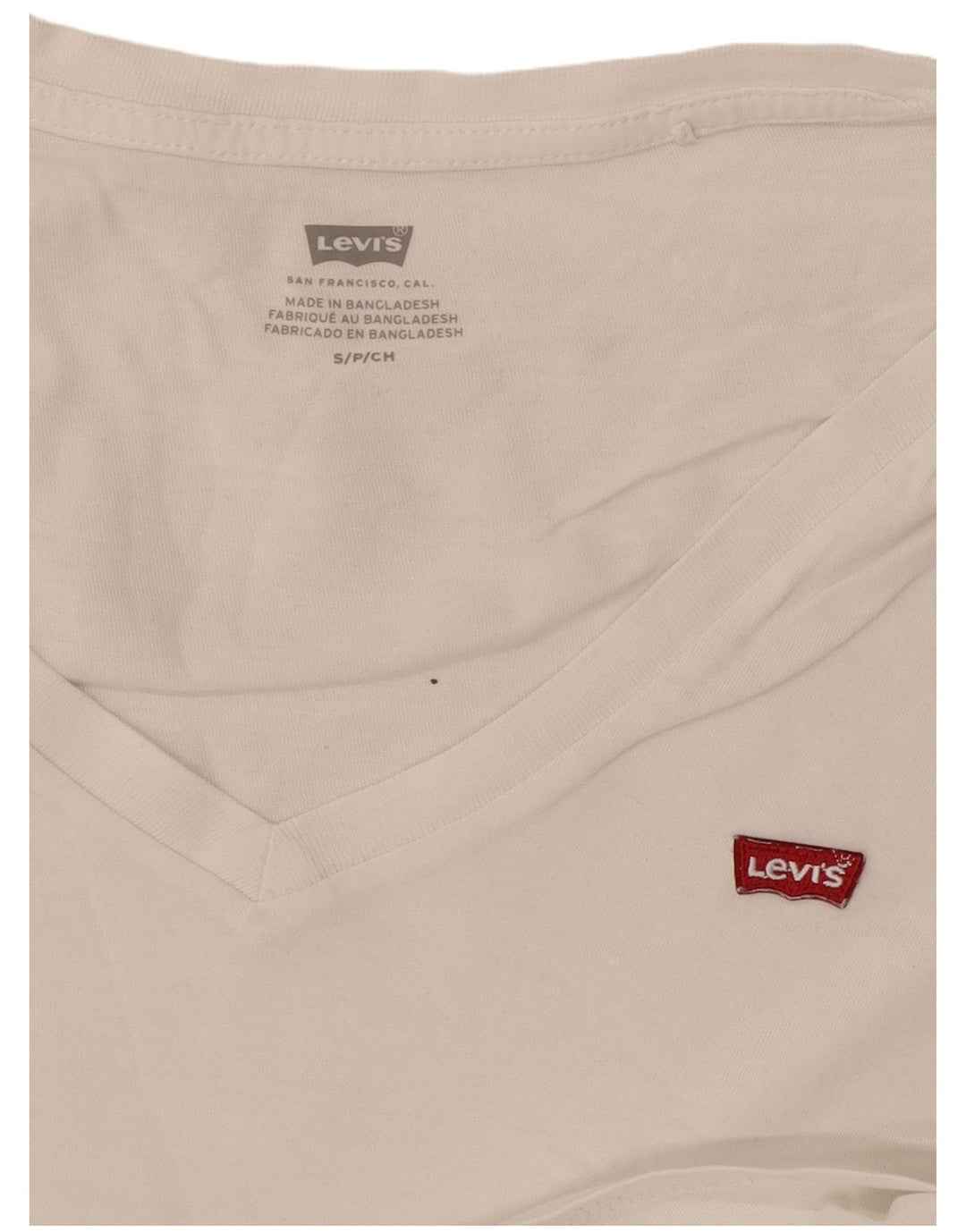 Levi's Damen T-Shirt Top UK 10 Small Weiß