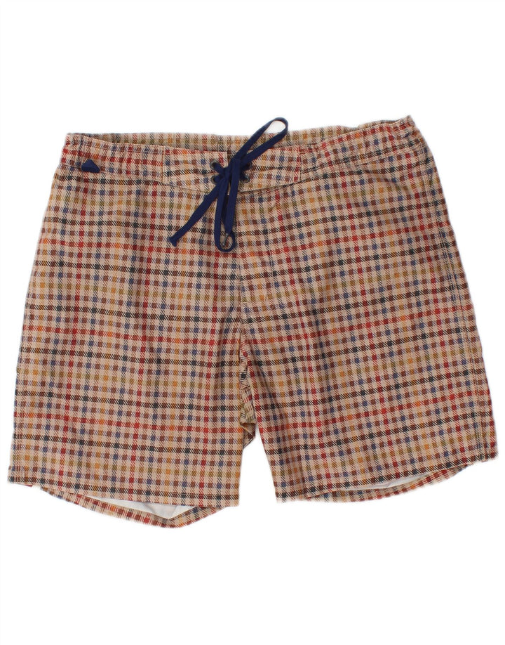 Sundek Herren-Badeshorts, mittelgroß, mehrfarbig, kariert, Polyester