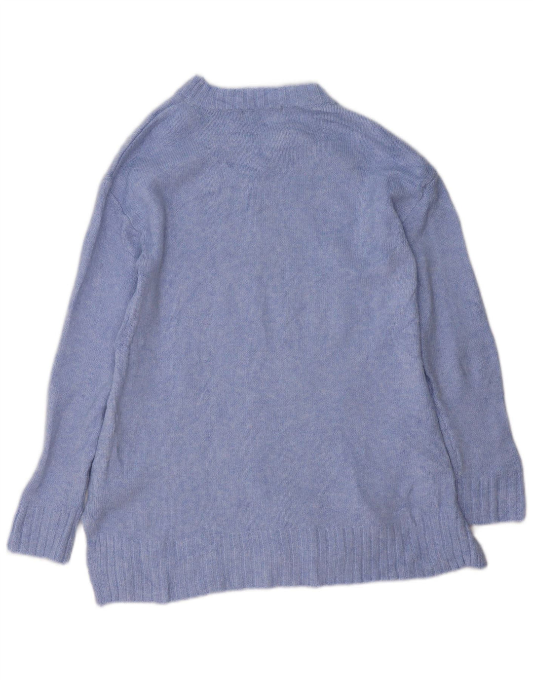 Marks & Spencer Langer Damen-Pullover mit Rundhalsausschnitt, Gr. 10, Größe S, Blau