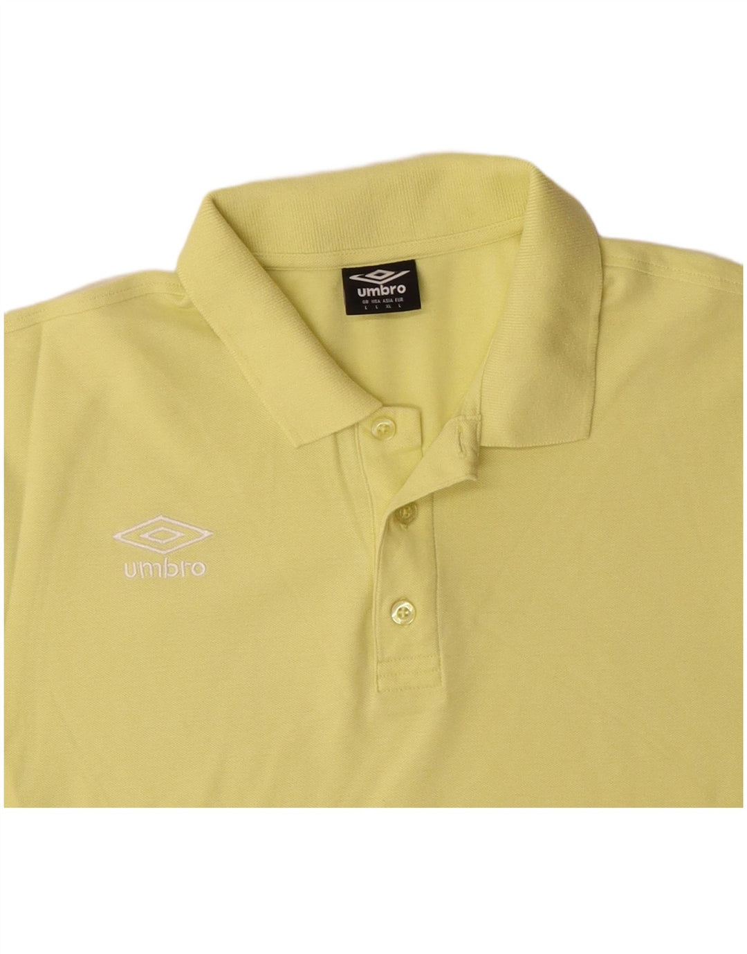 UMBRO Herren-Poloshirt, groß, gelbe Baumwolle