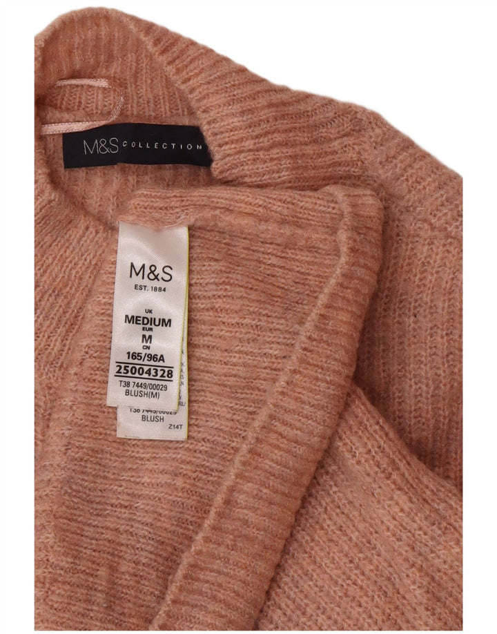 Marks & Spencer Damen Crop Rollkragenpullover Pullover UK 12 Mittelrosa