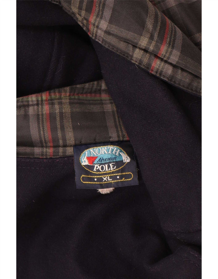 North Pole Herren Wendemantel UK 42 XL Marineblaue Wolle