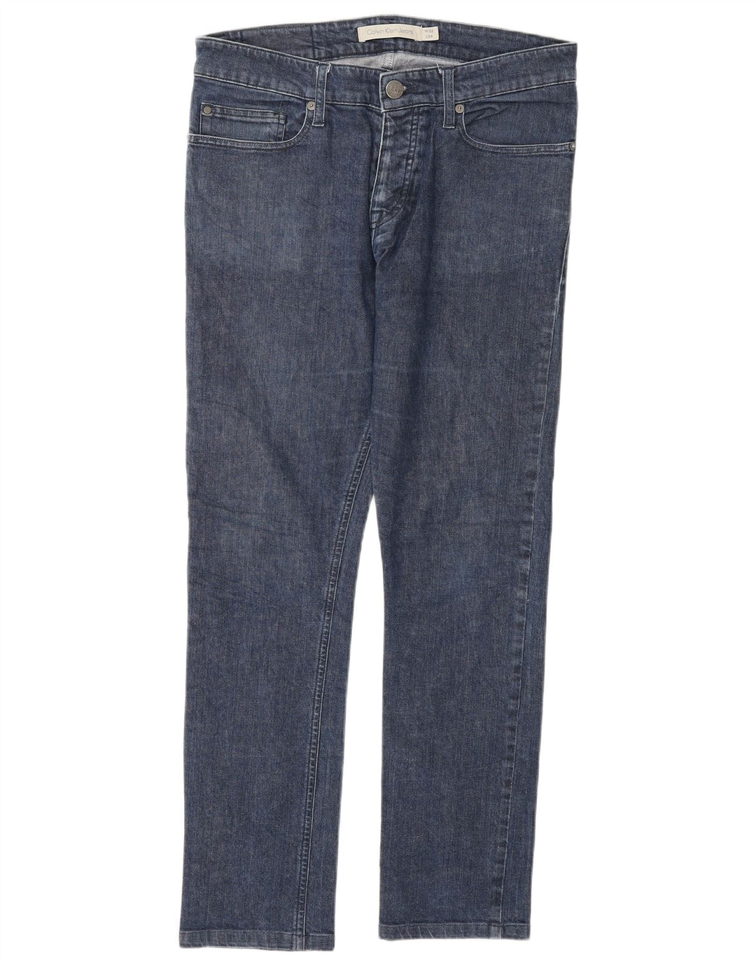 CALVIN KLEIN Womens Slim Jeans W32 L28 Blue Cotton