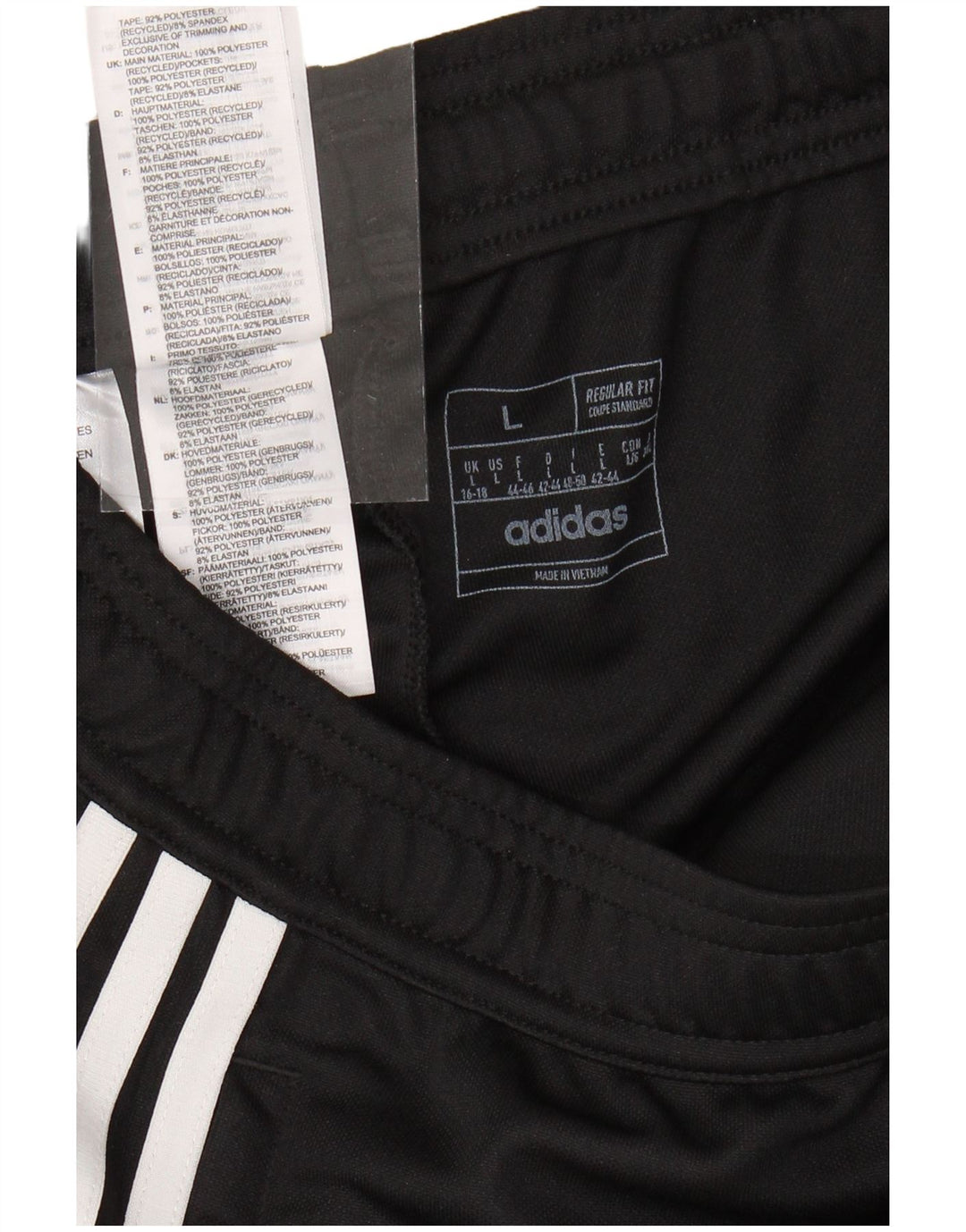 ADIDAS Damen Aeroready Trainingshose UK 16/18 Large Schwarz Polyester