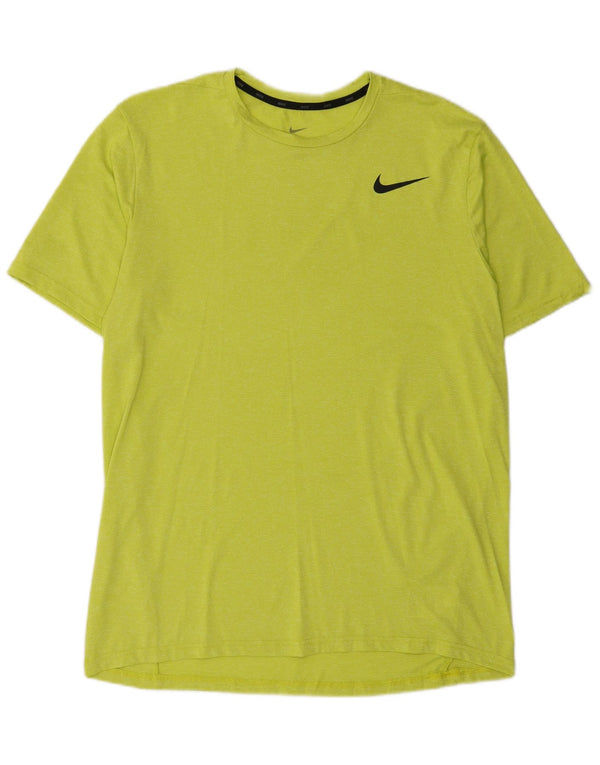 Nike Herren Dri Fit T-Shirt Top Large Grün Polyester