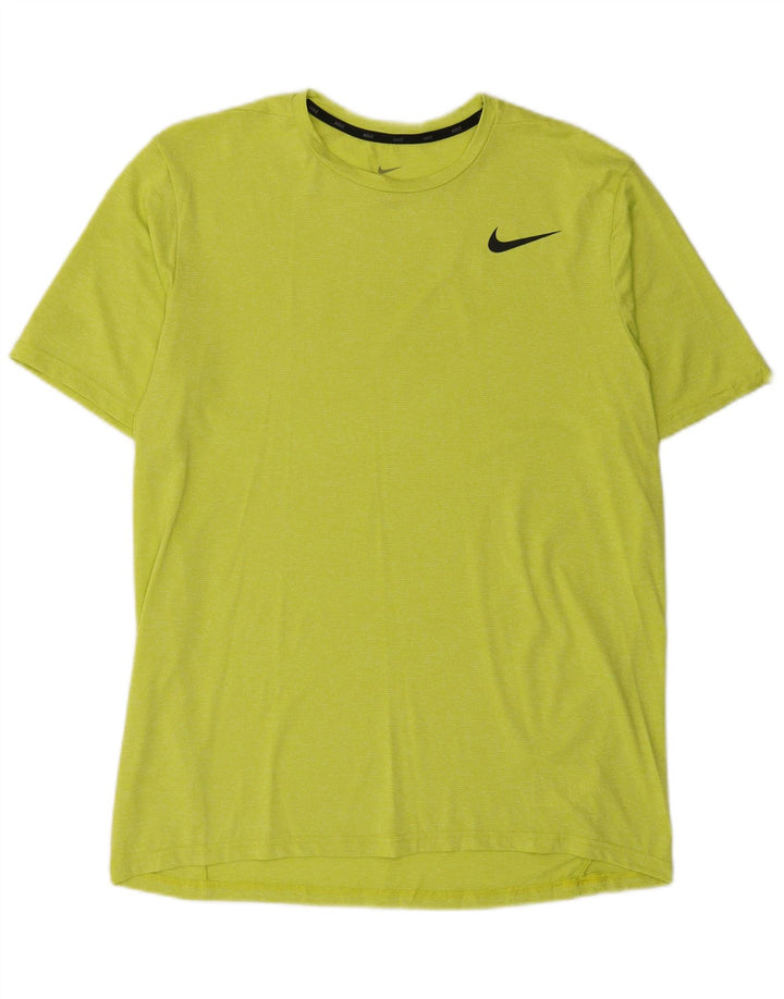 Nike Herren Dri Fit T-Shirt Top Large Grün Polyester