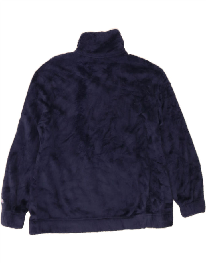 CHAMPION Womens Fleece Jacket UK 10 Small Navy Blue Polyester Vintage Champion and Second-Hand Champion from Messina Hembry 