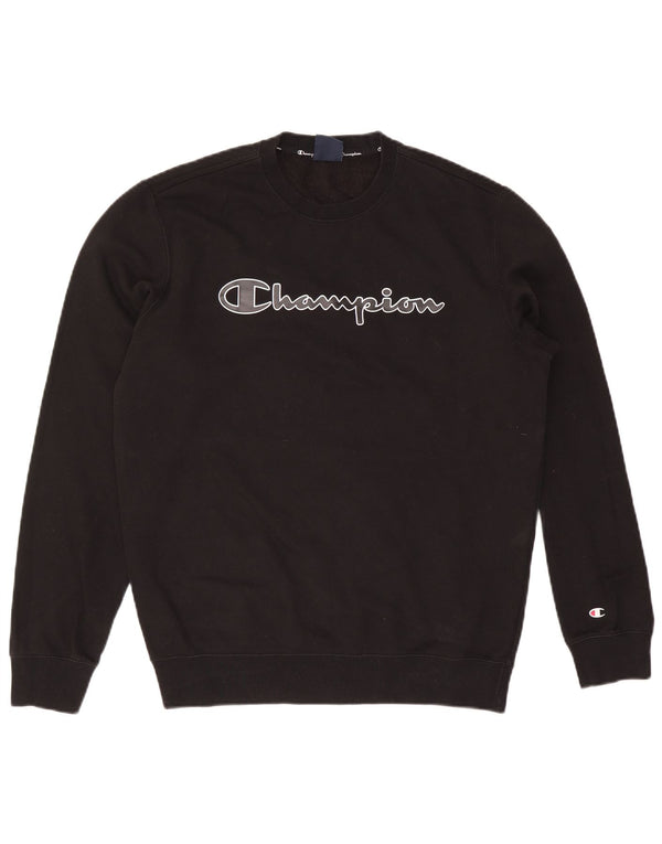 Champion Herren-Sweatshirt mit Grafik, groß, aus schwarzer Baumwolle