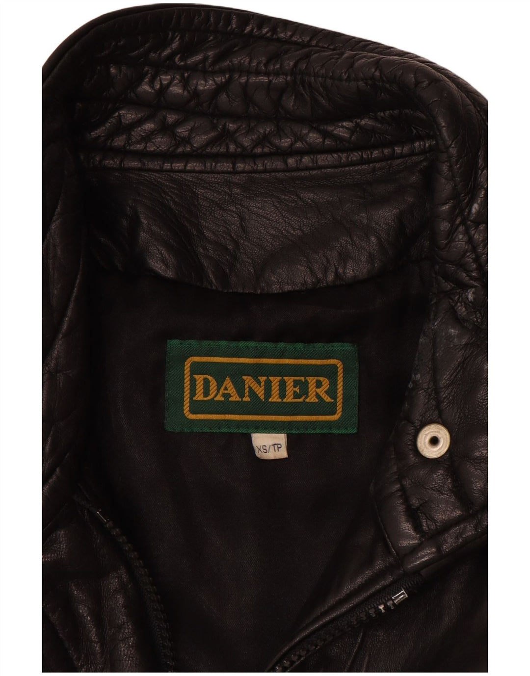 Danier Damen Übergroße Lederjacke UK 6 XS Schwarz