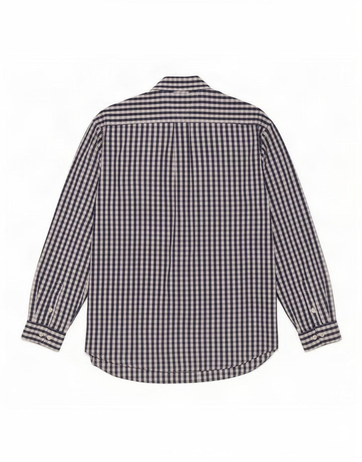Tommy Hilfiger Herrenhemd XL, Marineblau, Gingham-Baumwolle