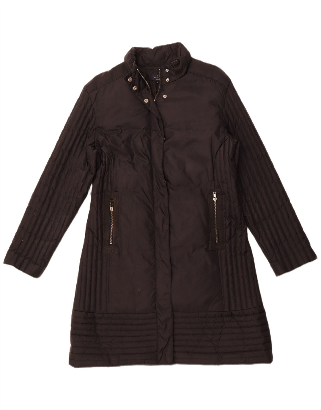 TRUSSARDI JEANS Damen Wattierter Mantel IT 48 XL Schwarz Polyamid