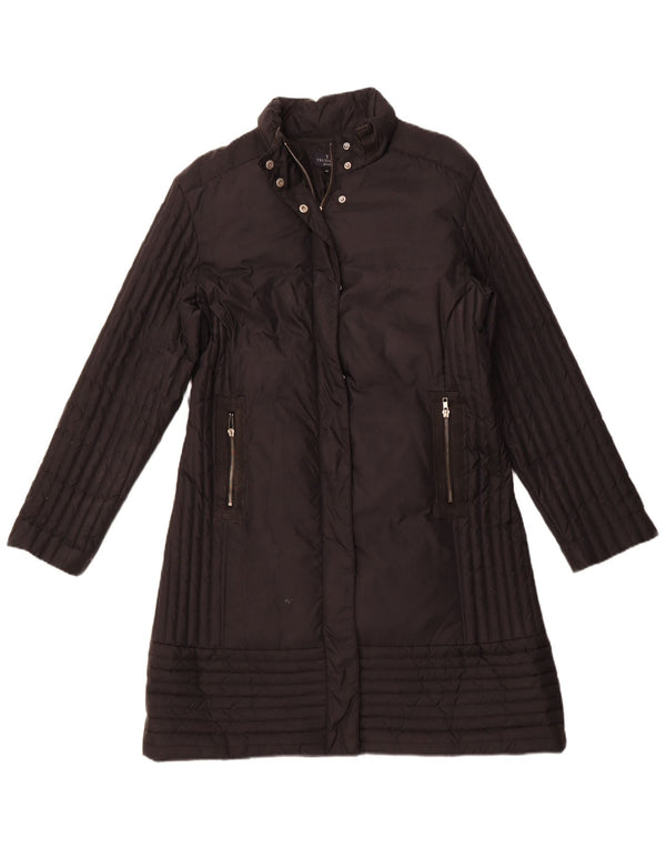 TRUSSARDI JEANS Damen Wattierter Mantel IT 48 XL Schwarz Polyamid