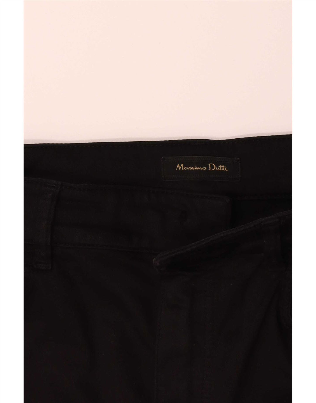 Massimo Dutti Damen High Waist Slim Jeans EU 40 Medium W30 L30 Schwarz