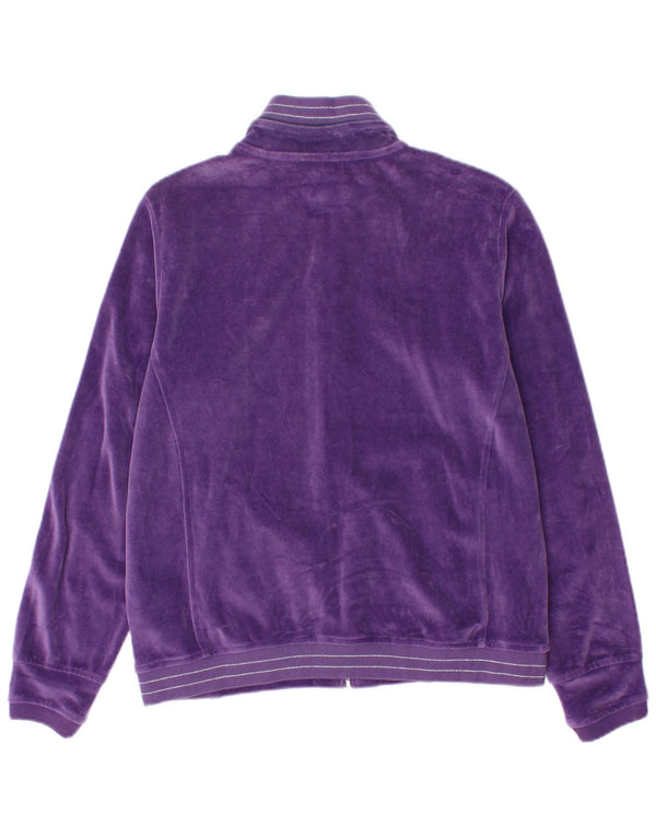 CHAMPION Damen Velours-Trainingsoberteil, Jacke, UK 14, mittelviolette Baumwolle