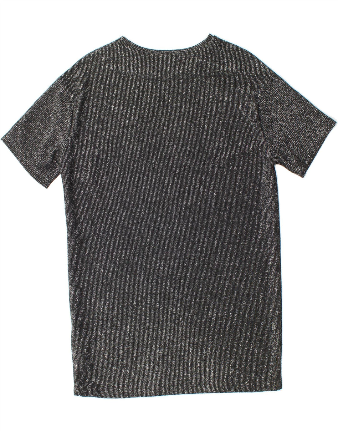 ZARA Womens Oversized T-Shirt Top UK 10 Small Black Flecked Polyester Vintage Zara and Second-Hand Zara from Messina Hembry 