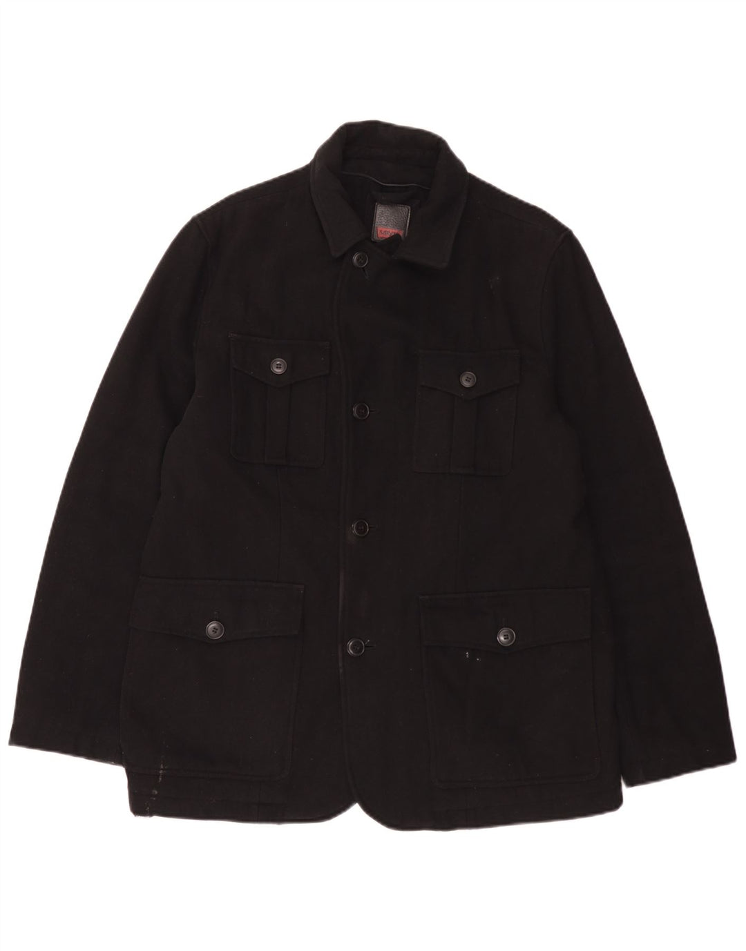 Levi's Herren-Utility-Jacke UK 40 Large aus schwarzer Wolle