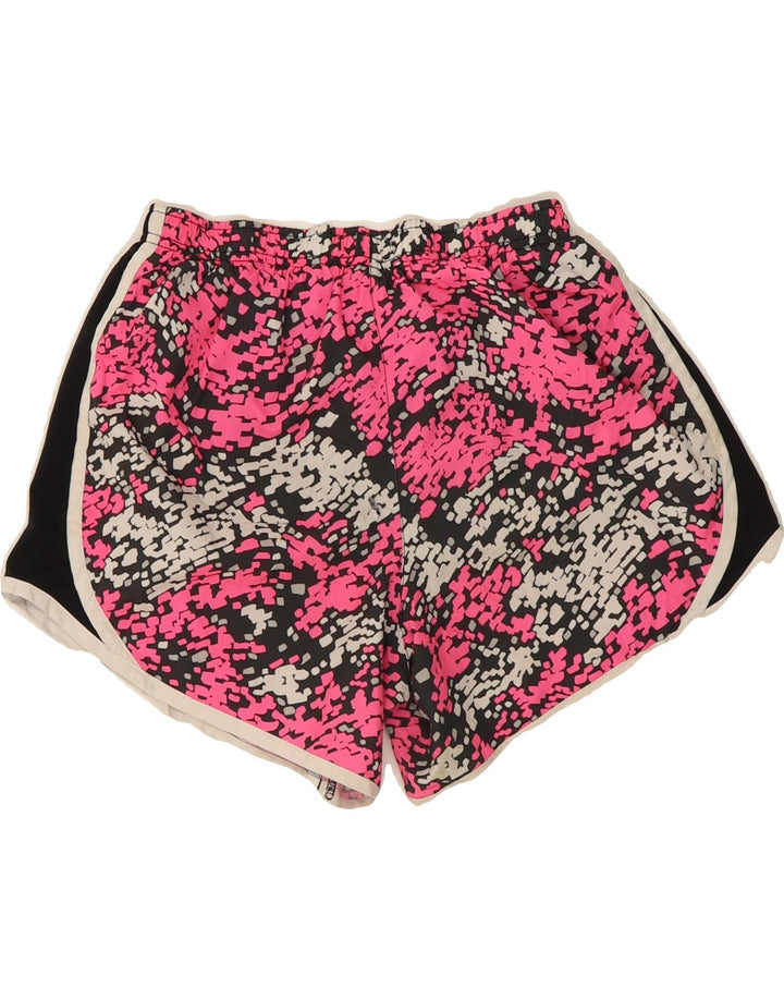 NIKE Womens Sport Shorts UK 18 XL Pink Geometric Polyester Vintage Nike and Second-Hand Nike from Messina Hembry 