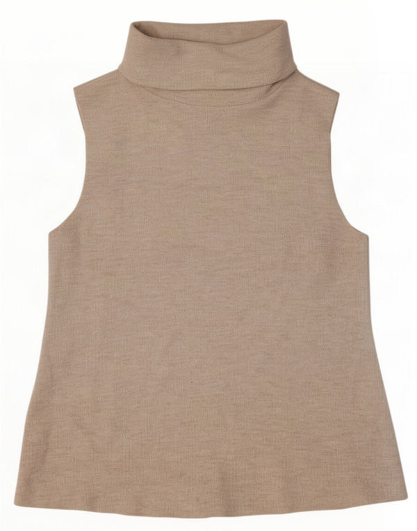 Zara Womens Vest Top UK 10 Small Beige