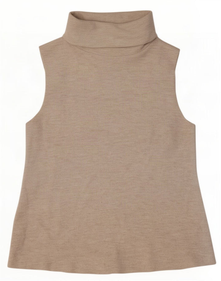 Zara Damen Weste Top UK 10 Small Beige