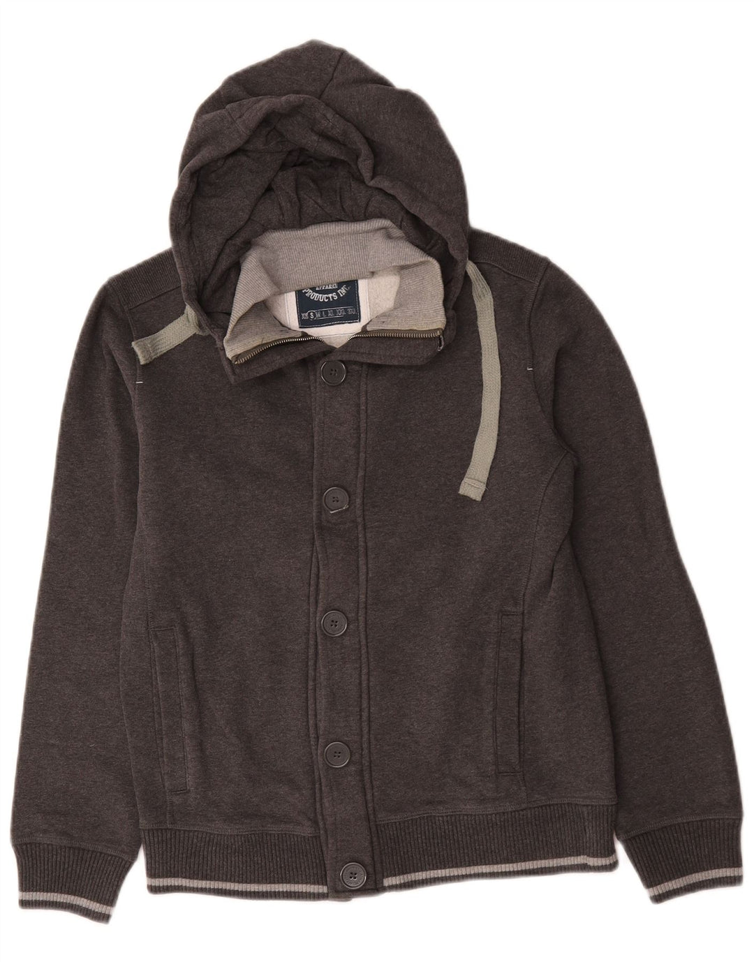 Champion Herren-Kapuzenpullover mit Reißverschluss, klein, graue Baumwolle